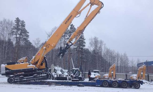 Гусеничный экскаватор Hyundai R520LC-9 с гидроножницами